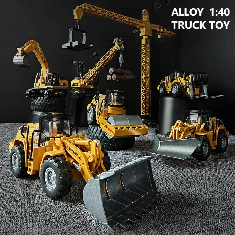 Truck Toy Alloy Excavator,Dump Truck,Trailer,Forklift,Crane,Mixer,Street Roller,Bulldozer,Snowplow,Engineering Car Model Gifts