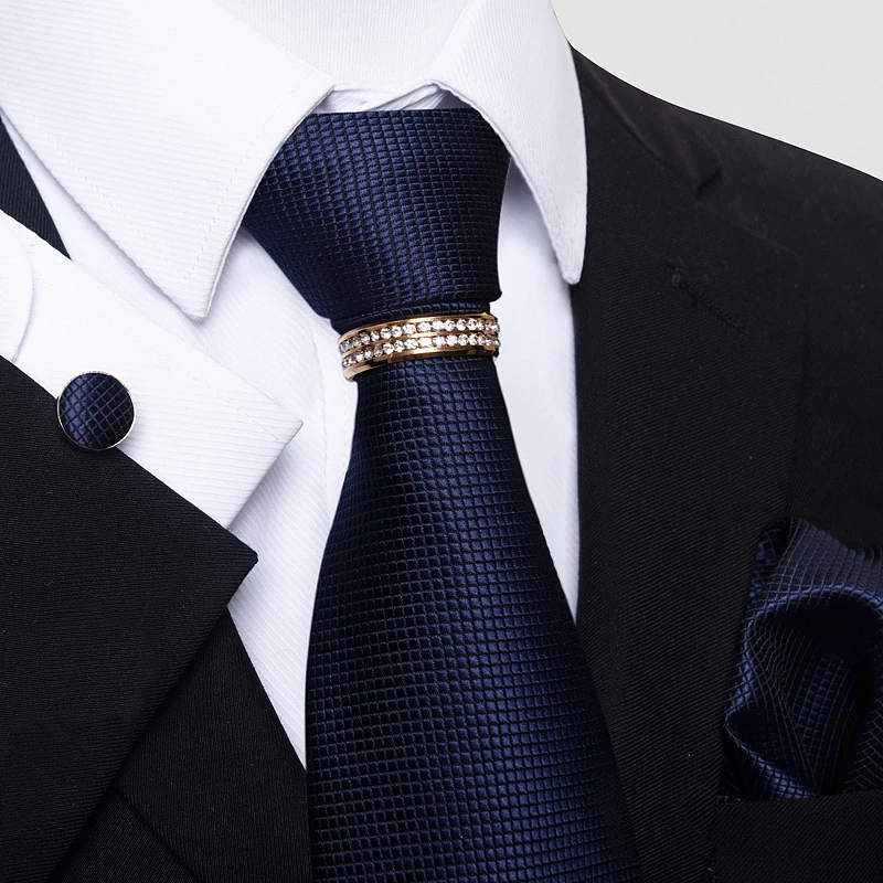 Tie Pocket Squares For Men Necktie Set Blue Man Wedding Accessories Dot Fit Workplace