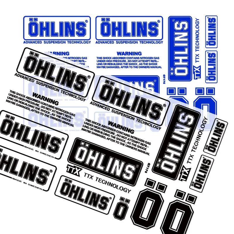 Shock absorber waterproof ohlins logo sticker Motorcycle shock absorber sunscreen transparent decorative decal