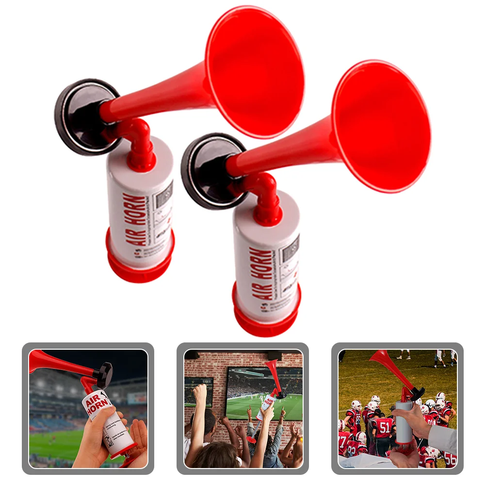 2 Pcs Marine Air Horn Stadium Fans Cheering Speaker Push Trumpet Football Events Pump Handheld