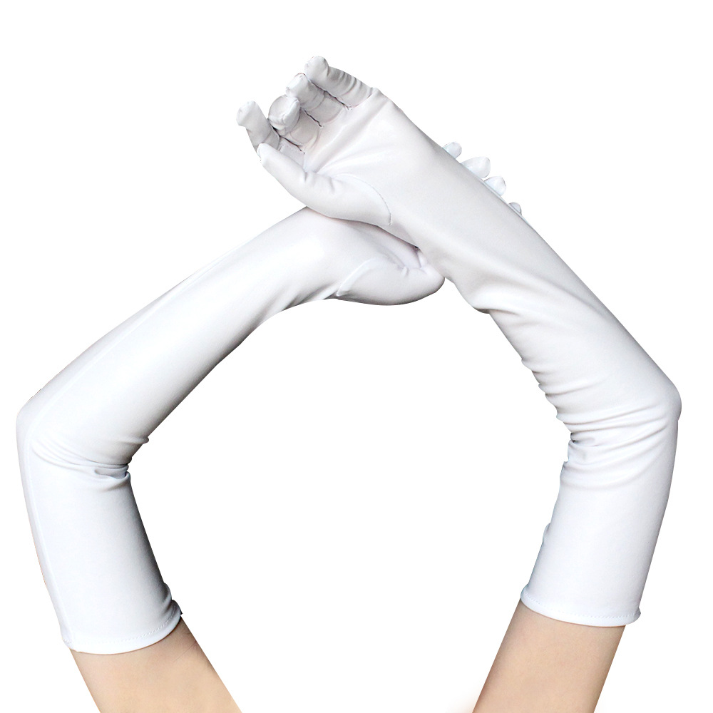 Sexy patent leather long gloves nightclub girl gloves pole dance sexy performance costume accessories gloves