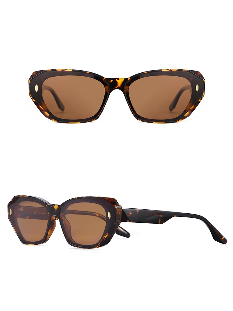 GCV acetate cat eye polarized sunglasses for womens fashionable outdoor glasses Uv400 UV resistant product quality 241031