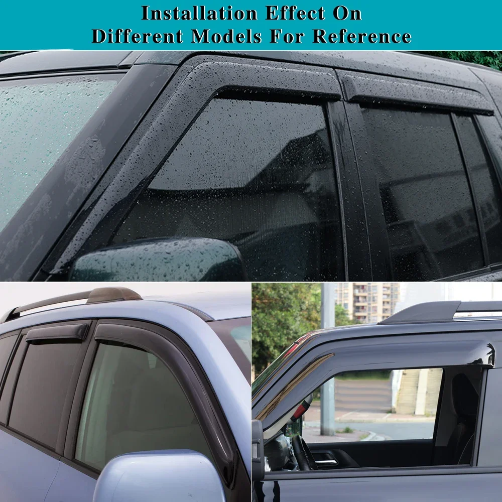 For BMW X3 E83 F25 2004-2017 Auto Side Window Wind Deflectors Visors Black Rain Guard Door Visor Vent Shades Dark Ventvisor