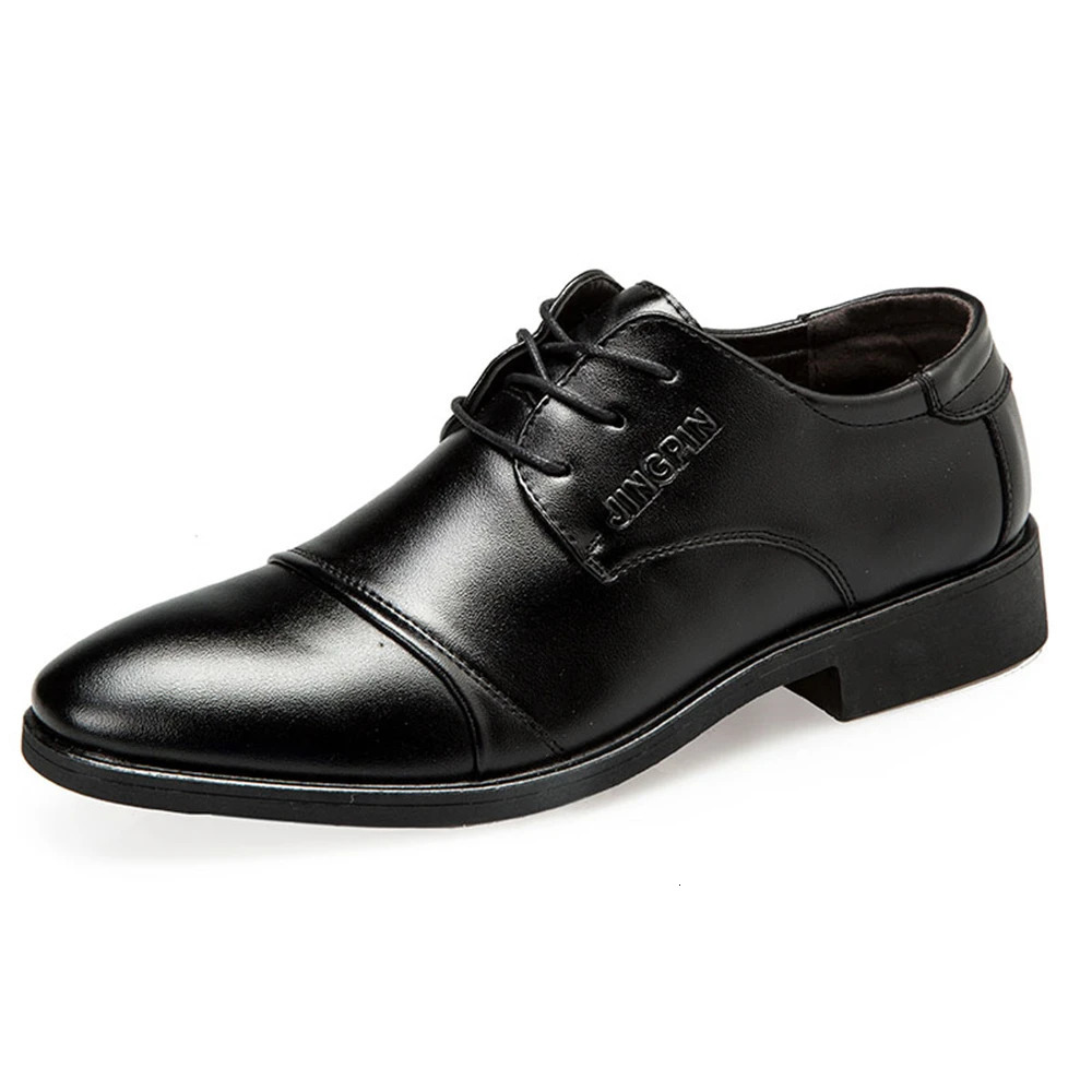 Official mens shoes Oxford Italian mens shoes Leather shoe Official mens shoes Classic plus size brown dress 241031