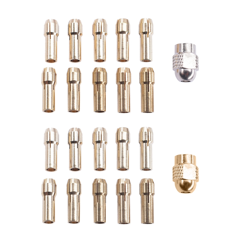 M6CF 11pcs Power Tool Mini Drill Brass Collet Chuck forDremel Rotary Tool Engraver