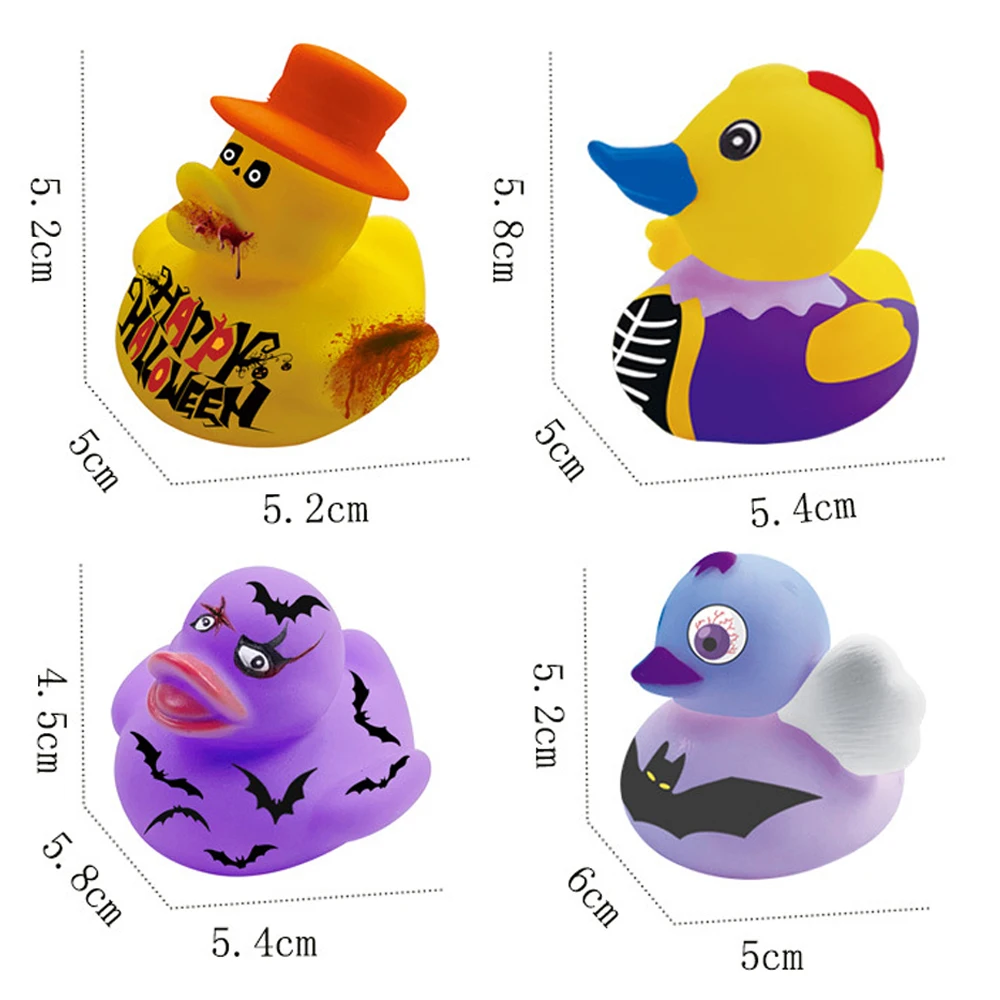 Montessori Toys 6~20PCS New and Cute Children's Birthday Gifts Baby Bath Items Halloween Rubber Duck Pools Water Fun Hobbies