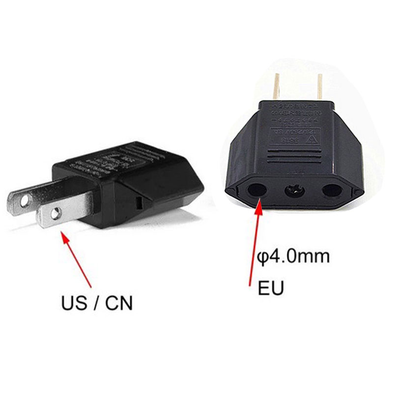 To Europe EU Euro US USA Power Jack Wall ddmysmile Plug Converter Travel Adapter Adaptor Smile