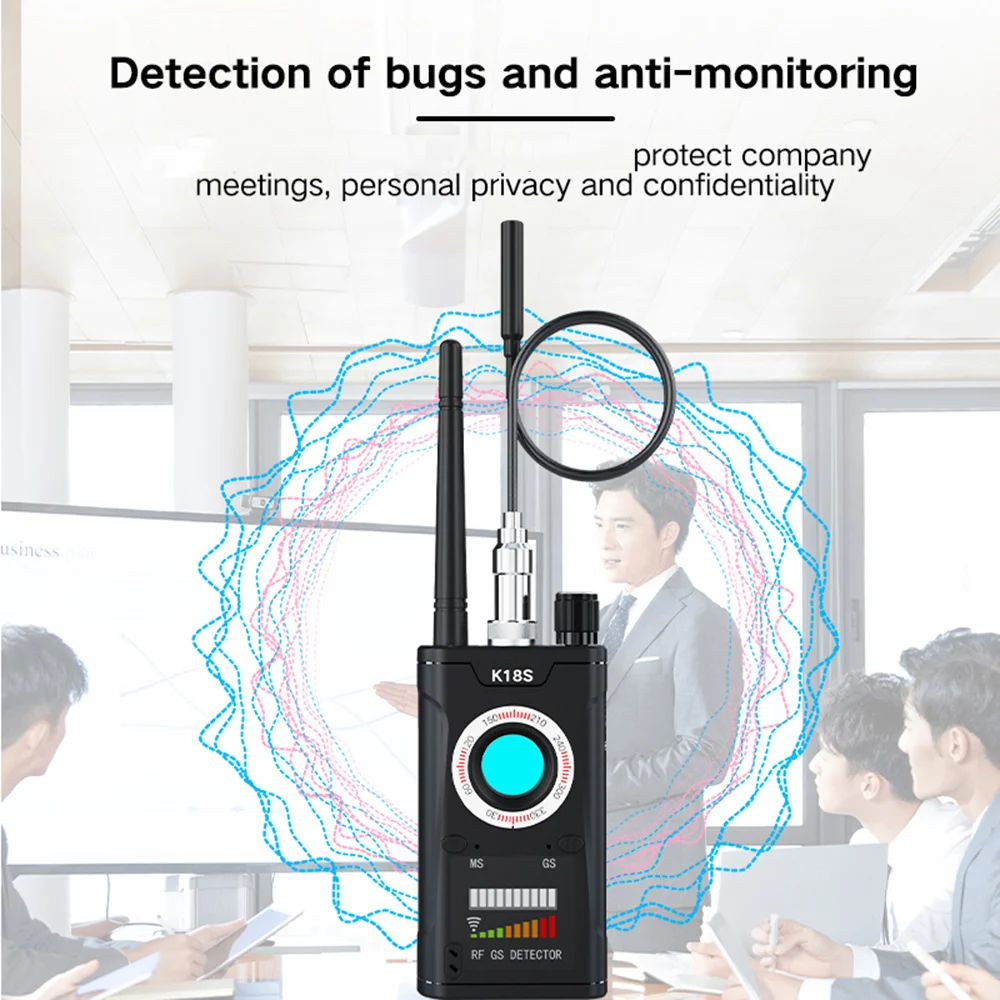K18S Reverse Camera Detector GSM Audio Error Finder GPS Signal RF Tracker Detect Scanner Upgrade