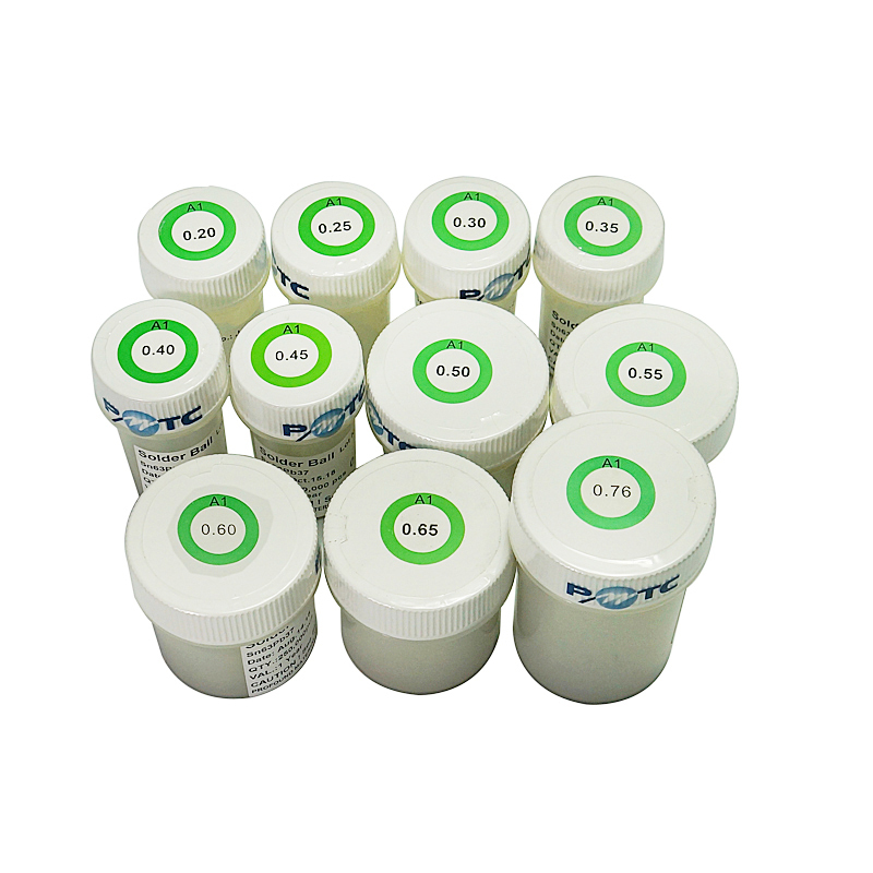 PMTC 250k 0.2 0.25 0.3 0.35 0.4 0.45 0.5 0.55 0.6 0.64mm Leaded Solder Balls for BGA Rework Reballing Solder Ball IC Chip Repair