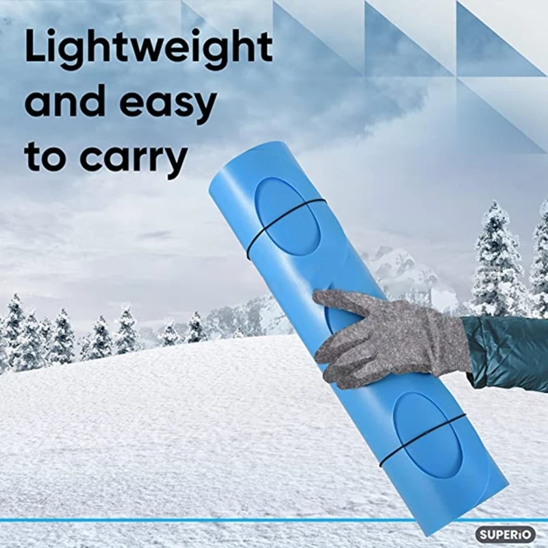 Snow Slider Mat, Flexible Snow Sled Flying Carpets Roll up Sleds for Kids Lightweight Speed Snow Sledding Snowboard Sled