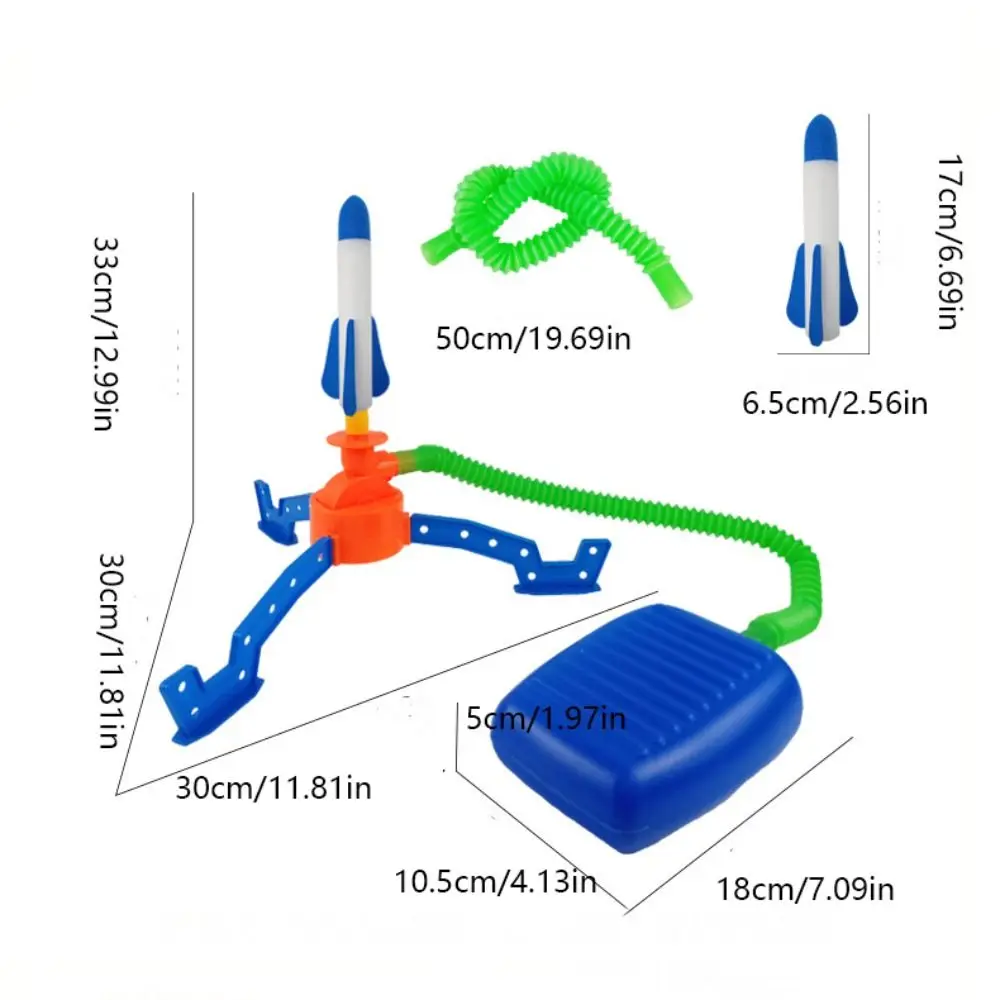 Light Sports Toys Jump Stomp Adjustable Pressed Rocket Launchers Foot Pedal Launcher Foot Pump Launcher Toys Soaring Rocket