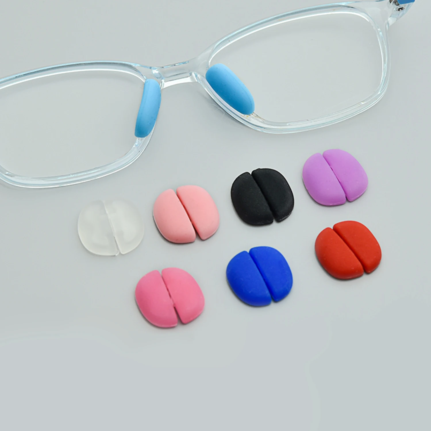 1 pair Anti-slip Silicone Nose Pads For Glasses Push On Nose Pads Repair Tool For Eyeglass Sunglasses Eyewear Accessories New