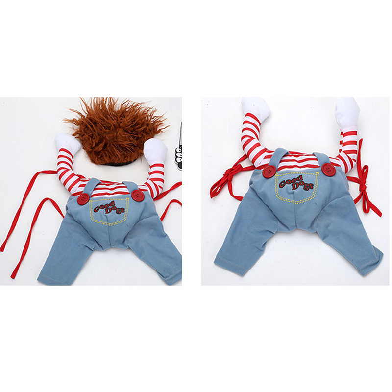 Funny Pet Dog Clothes Dogs Cosplay Costume Halloween Comical Outfits Holding a Knife Set Pet Cat Dog Festival Party Clothing
