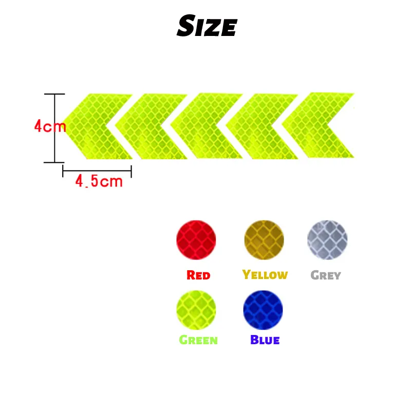 10 Pcs Bike Reflective Bicycle Fender Sticker Car Motorcycle Fluorescent Warning Decor Cycling Luminous Protector New