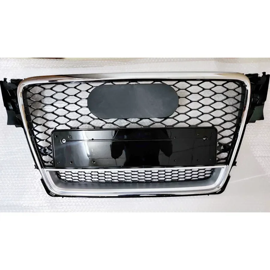 Front Sport Hex Mesh Honeycomb Hood Grill for Audi A4/S4 B8 2009 2010 2011 2012 for RS4 Style for Quattro Style