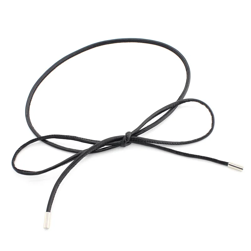 150cm Solid Simple Style High Quality Woman Dresses Thin PU Belt Female Simple Leather Party Belt Women's Ceinture Femme Travel