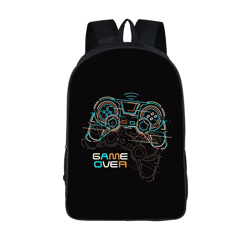 Funny Gamepad Print Backpack Teenage Children Boys Girls Video Game Fan Student Schoolbags Outdoor Travel Laptop Sports Rucksack