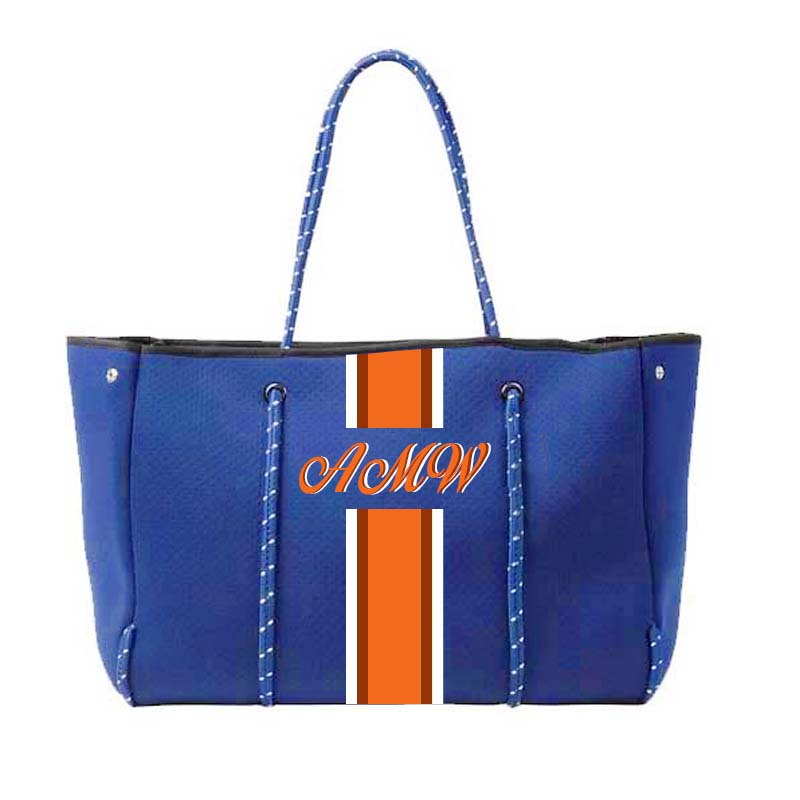 Spring Summer Personalized Customization Women Shoulder Bag Large Capacity Neoprene Tote Handbag Tourism Leisure Beach Bag
