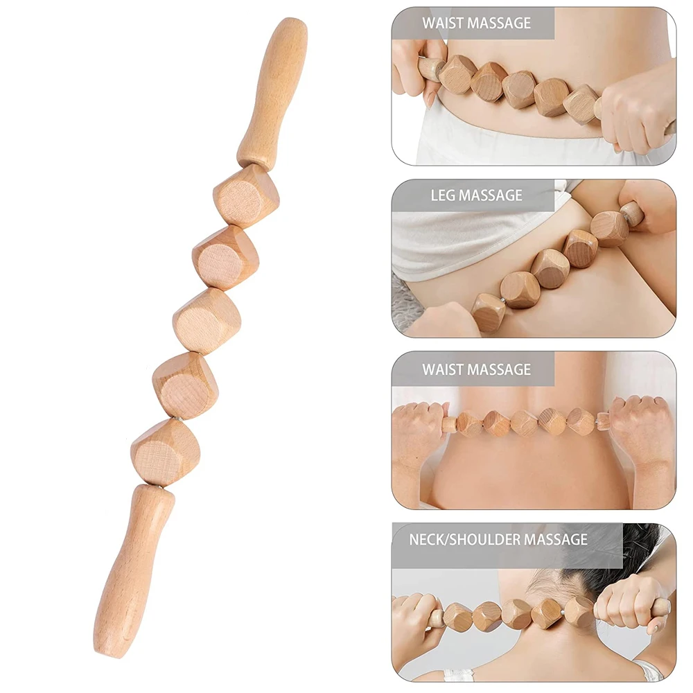 Wooden Muscle Roller Stick Wood Therapy Massager Tool for Maderotherapy,Anti-Cellulite, Lymphatic Drainage,Muscle Pain Relief