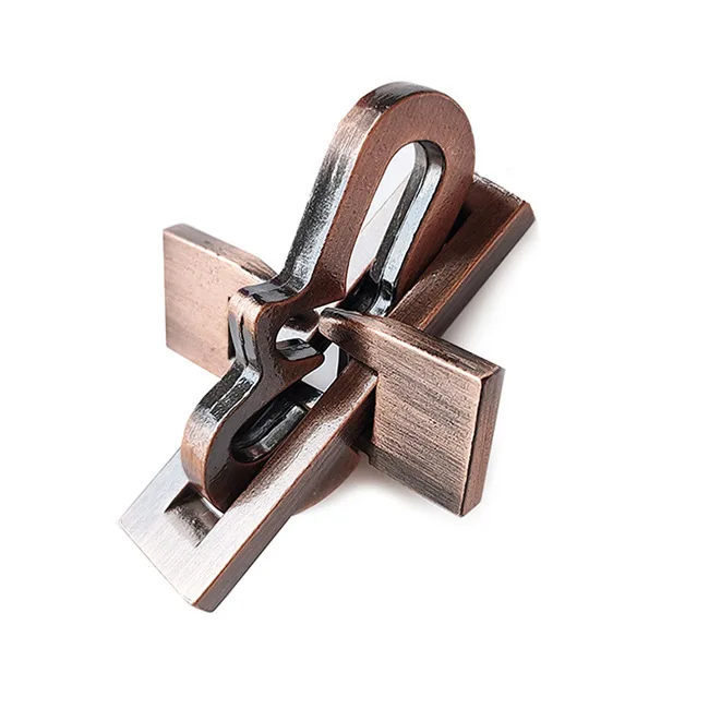 3Pcs Metal Fidget Toys Unlocking Brain Teaser Toys IQ Intelligence to Unlock Jigsaw Puzzle Game for Adults Kids Children