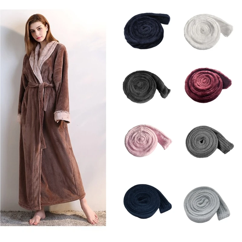 Bath Robe Belt Replacement Fleece Bathrobe Tie Replacement Flannel Robe Belt Hotel Bathrobe Belt Plush Flannel Belt