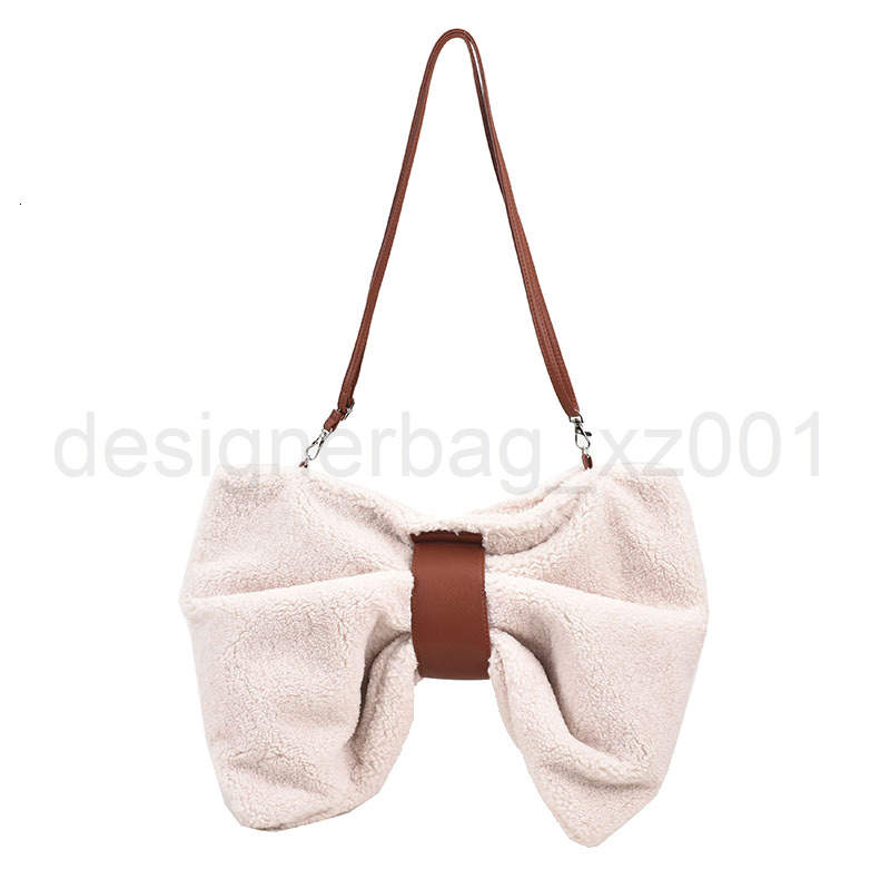 Bag Designer Fashion Classic 10a Top Woman Handbagevening Bags Tianmi Autumnwinter Season New Celebrity Lamb Hair Bow Single Shoulder Diagonal Cross H