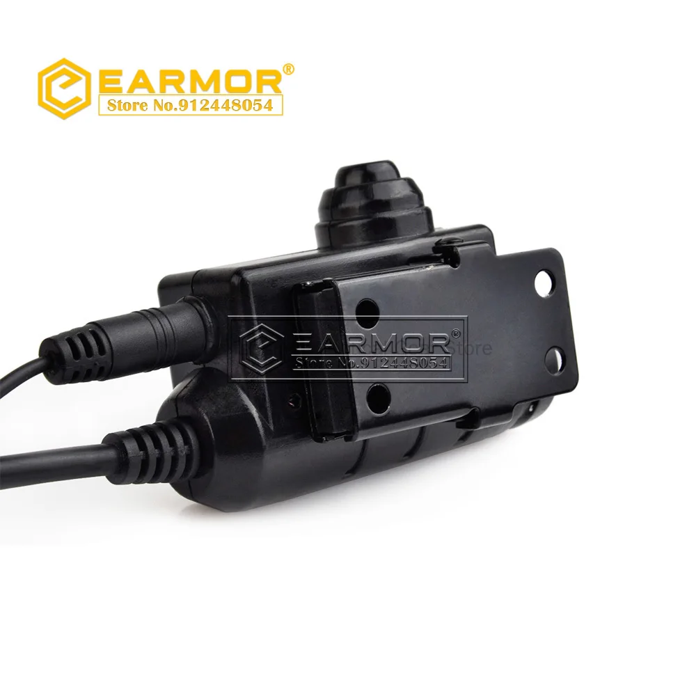 PTT Adapter EARMOR M52 Military Push To Talk Tactical Communications Headset PTT Adapter for Airsoft Earmor MSA Sordin