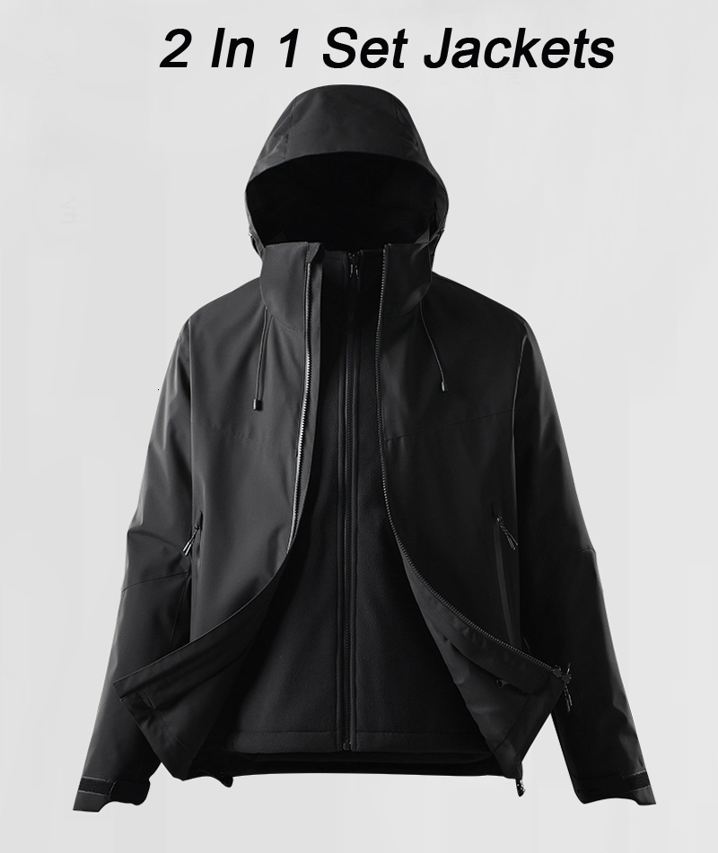 Men Windproof Thermal Snowboard Jacket + Pants Male Ski Bib Suit And Snowboarding Winter Snow Clothes