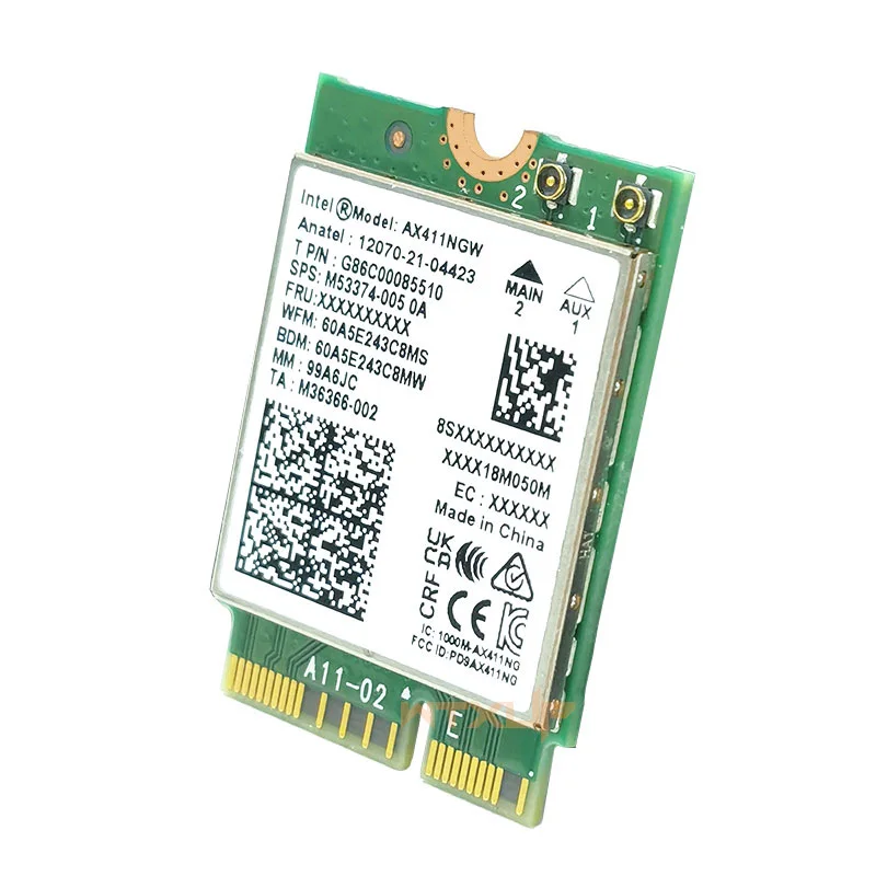 Wi-Fi 6E AX411 AX411NGW WIFI network card CNvio2 802.11ax 2.4/5/6GHz Bluetooth 5.3 BT5.3 for Win 10 11
