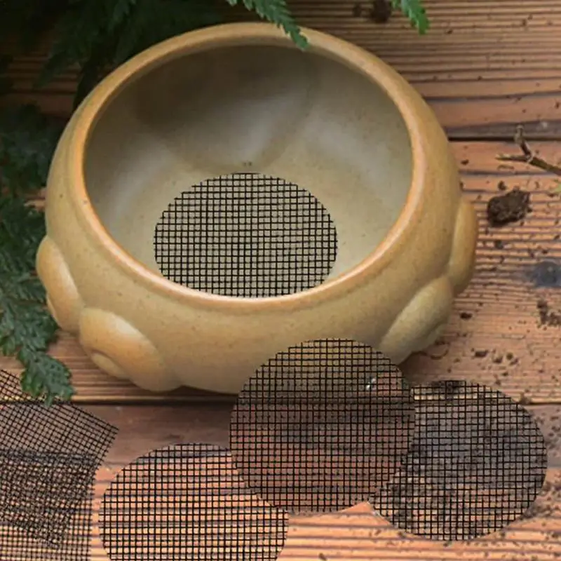pcs Flower Pot Hole Mesh Pad Bonsai Bottom Grid Mat Prevent Soil Loss Breathable Drainage x cm 5