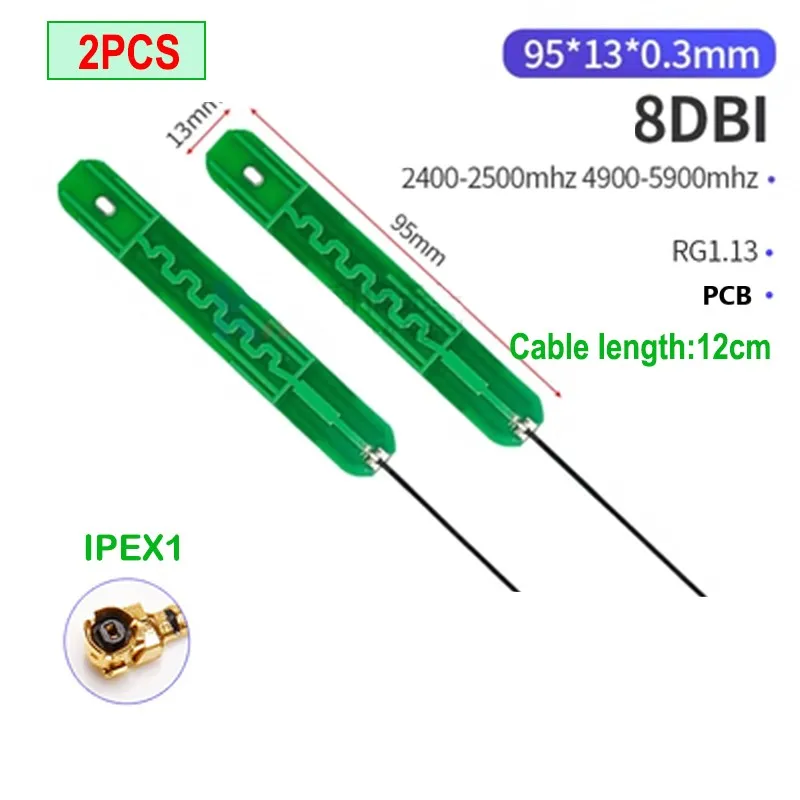 eoth 2pcs PCB/FPC soft board 5.8 Ghz 2.4ghz Dual Band iot wifi Antenna Built-in Bluetooth patch gain antenna ipex 1 8dbi