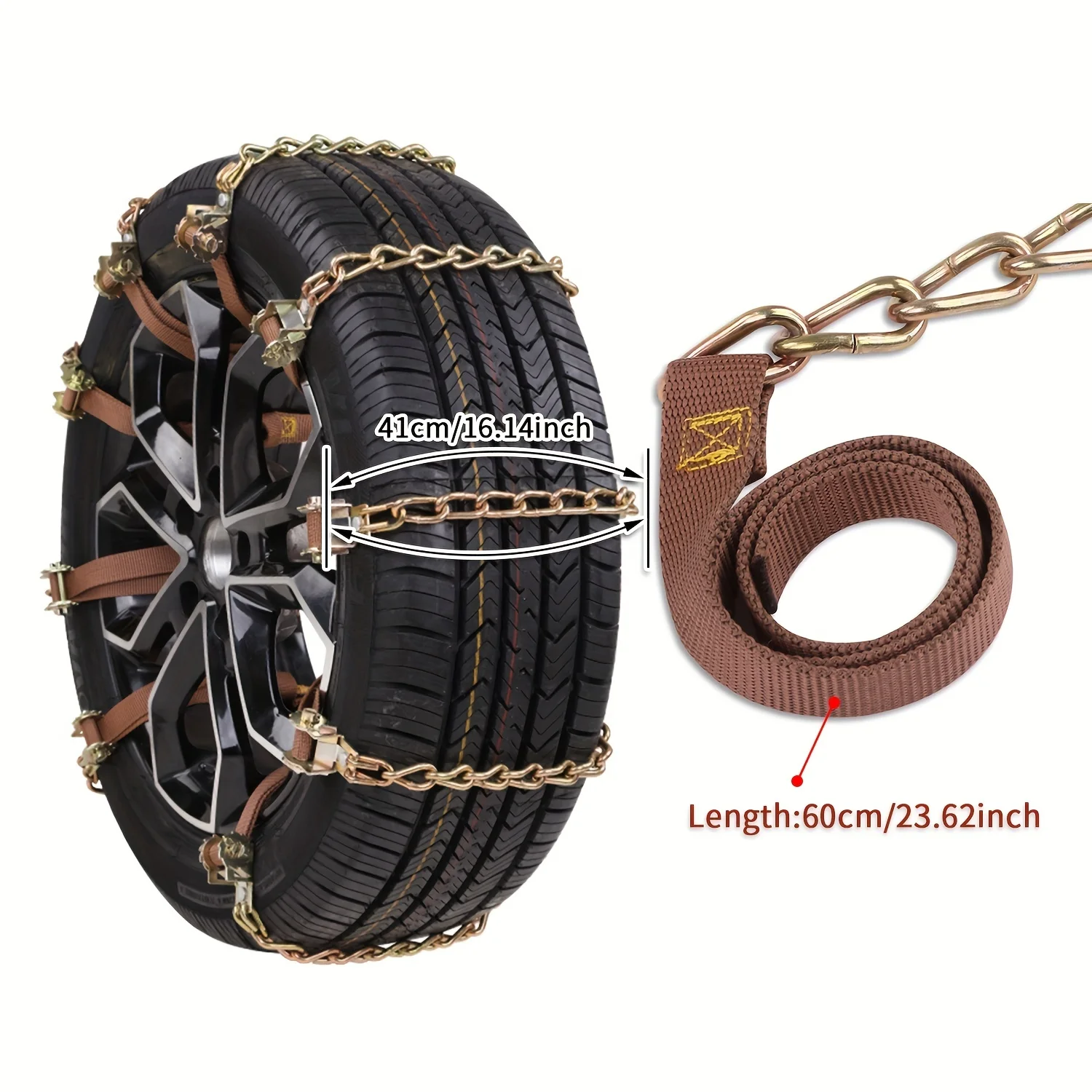 10pcs 8pcs Automatic Tightening Car Winter Manganese Steel Tires Snow Chain Jeeps Renegade Spikes For Tire