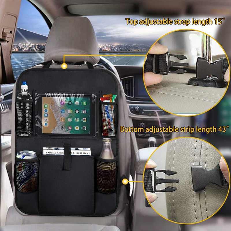 Car Backseat Organizer with Touch Screen Tablet Holder Auto Storage Pockets Cover Car Seat Back Protectors Car Accessories 9ea1e 5 c5527
