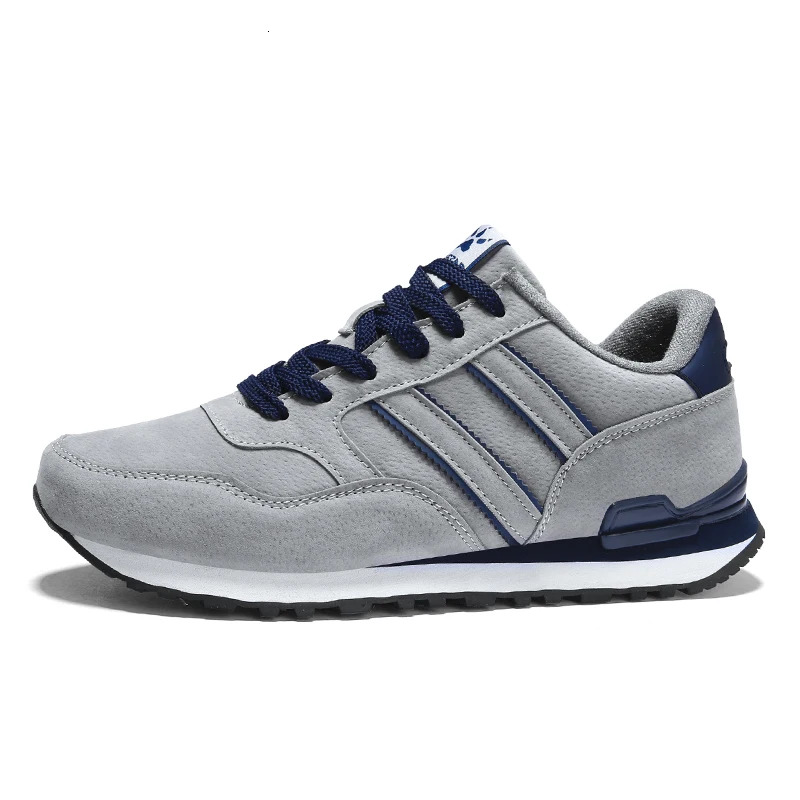 Suede Leather Sneakers Men Classical Running Lightweight Comfortable Outdoor Sport Breathable Flat Jogging Shoes c40c4