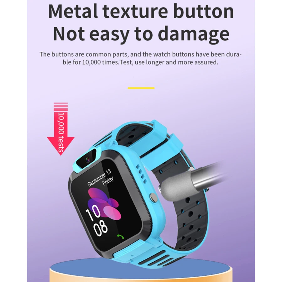 Kids Smart Watch Smartwatch Wrist Children Boys Girls GPS Tracker Waterproof Electronic Digital Connected Wristwatch Clock Child