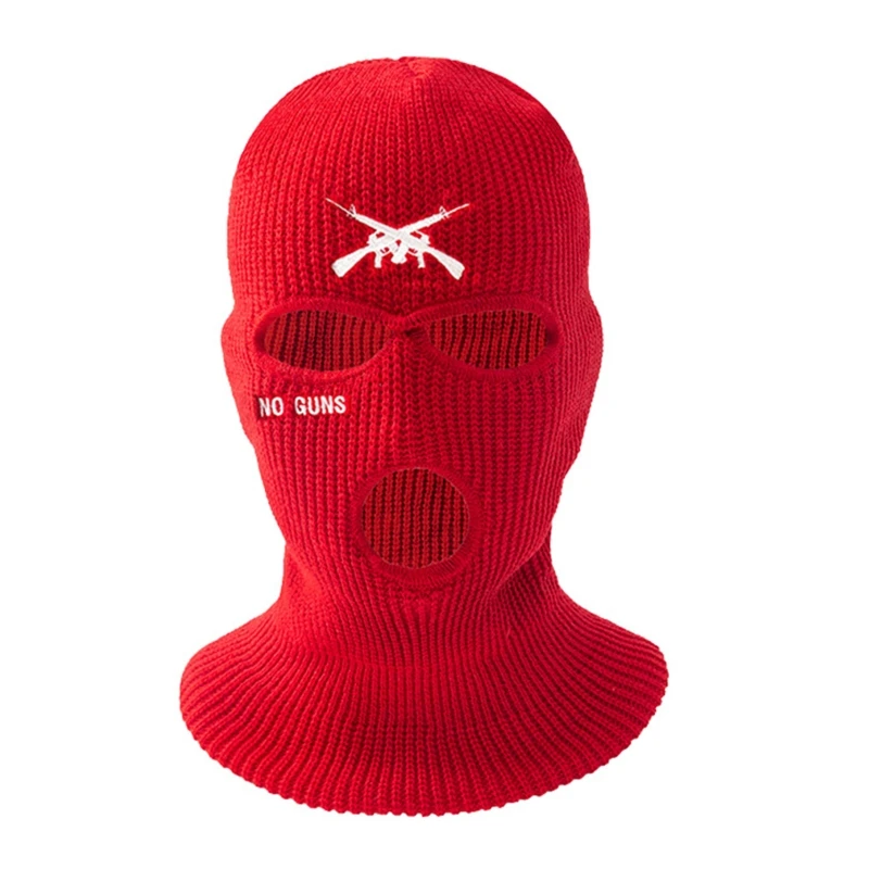 Balaclava Face Mask Motorcycle Face Shield Embroidery Ski Mask Cold-proof Full Face Mask Cosplay Gangster Drop Shipping