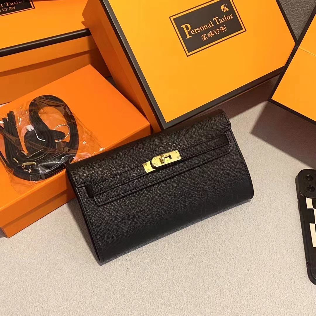 Wallets Bag Hem Long Handbag One Shoulder Slanting Mobile Women Handmade Leather Men Wallet Classic Monogrammed Fashion Purses