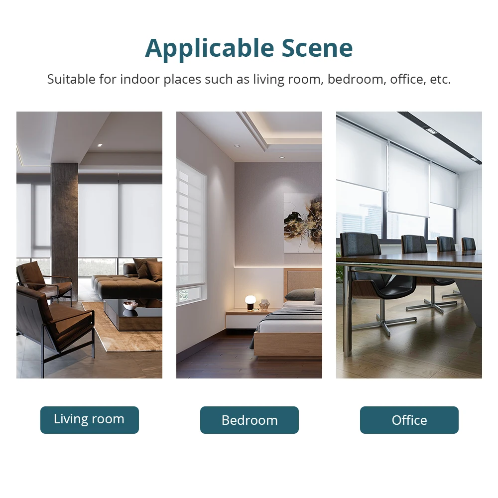 RF Roller Shade Rechargeable Electric Motor for 37mm Tube with WiFi Dongle Solar Panel Alexa Google Home Voice Control