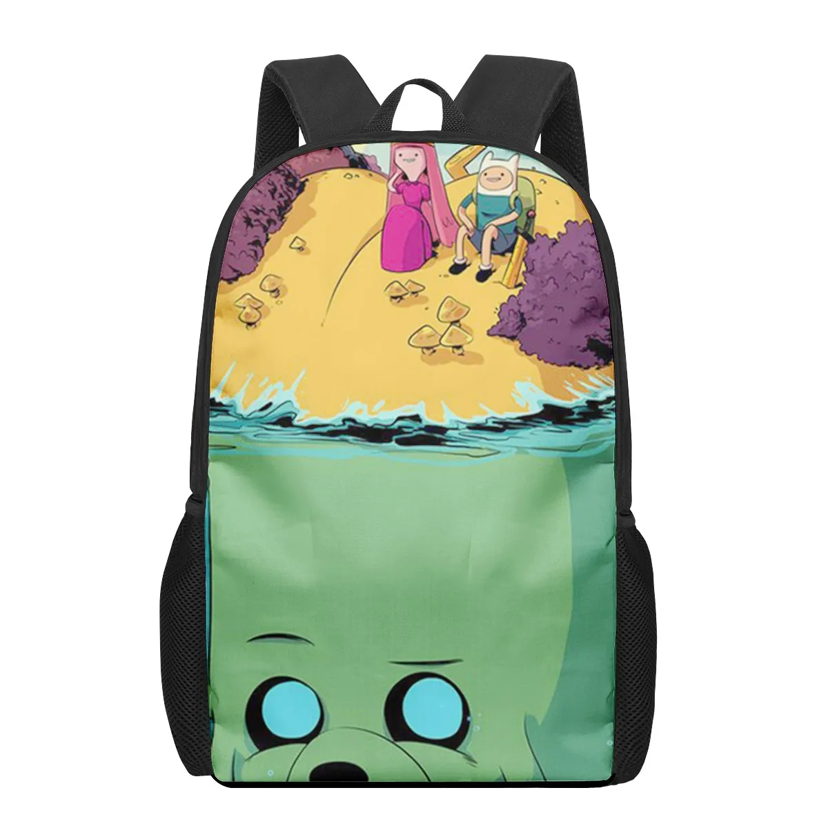 Adventure Time 3D Pattern School Bag for Children Girls Boys Casual Book Bags Kids Backpack Schoolbags Woman Man Travel Bagpack