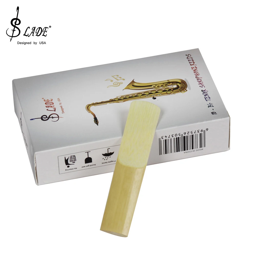 SLADE 10Pcs/Box Bb Tenor Sax Saxophone Reeds Strength 2.5 Saxophone Reed Professional Woodwind Instrument Parts Accessories