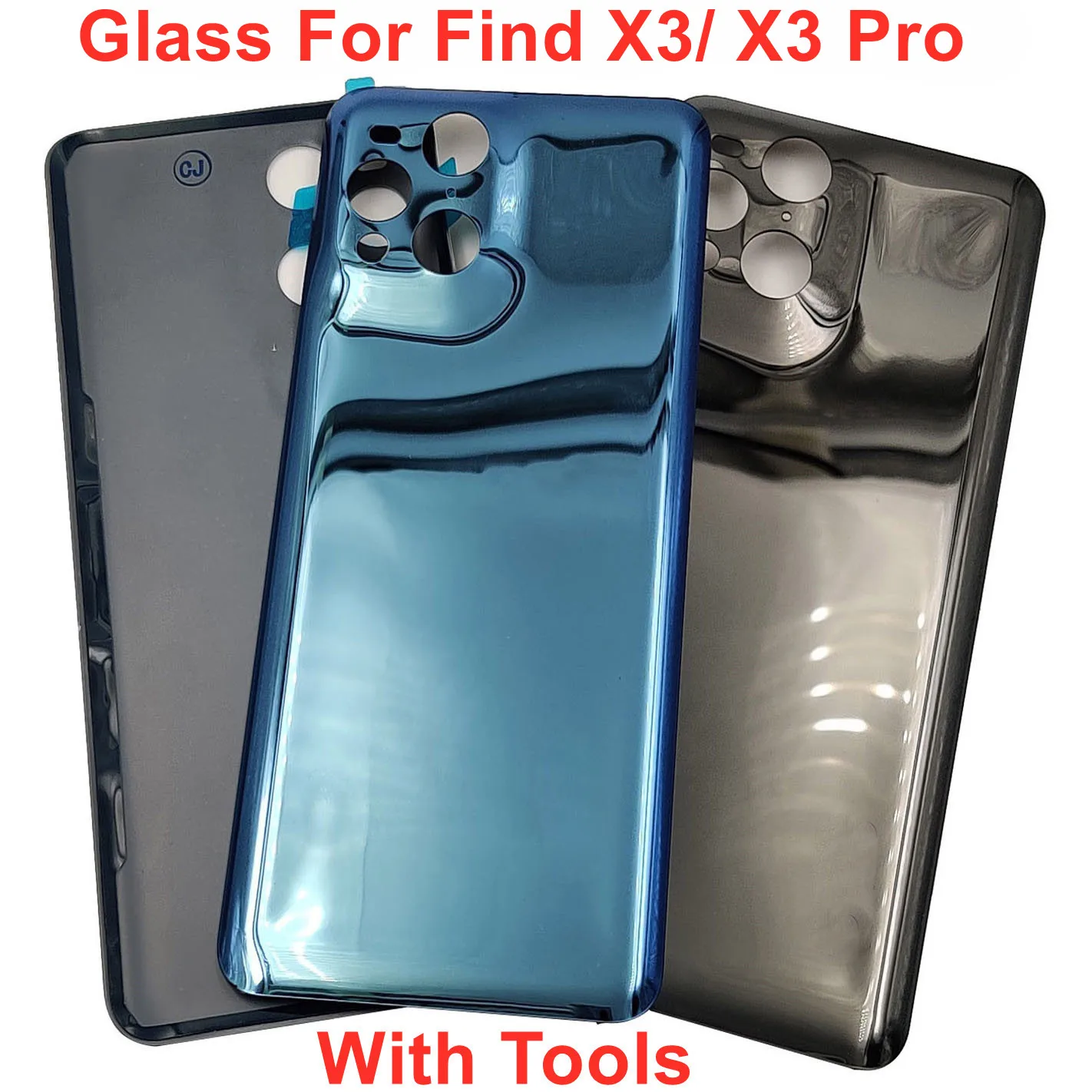 For OPPO Find X3 X3 Pro Glass Battery Cover Hard Back Door Lid Rear Housing Panel Find X3 Pro Case + Sticker Adhesive 6.7 inch