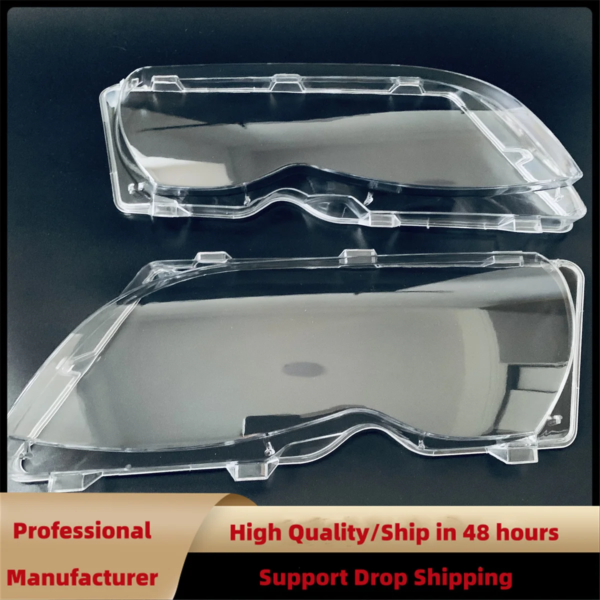 Pair Car Headlight Lens Covers For BMW 3 Series E46 318i 320i 325i 330i 330xi 4 Doors Sedan 2002-2005 Headlamp Cover Clear Shell