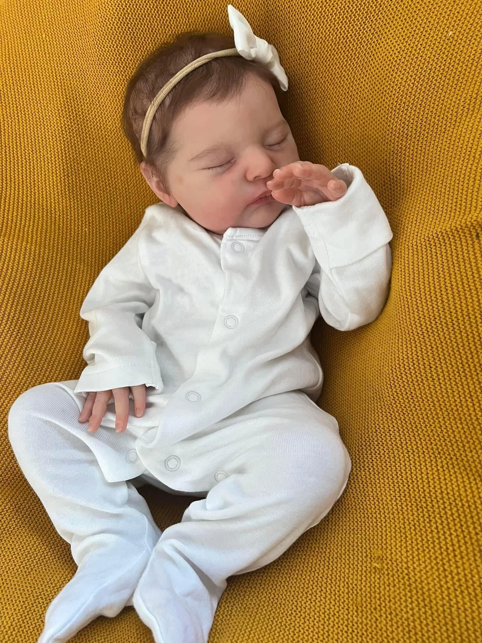 NPK 19inch Newborn Baby Reborn Doll premium Make-up Handmade 3D Skin Top Quality Collectible Art Doll