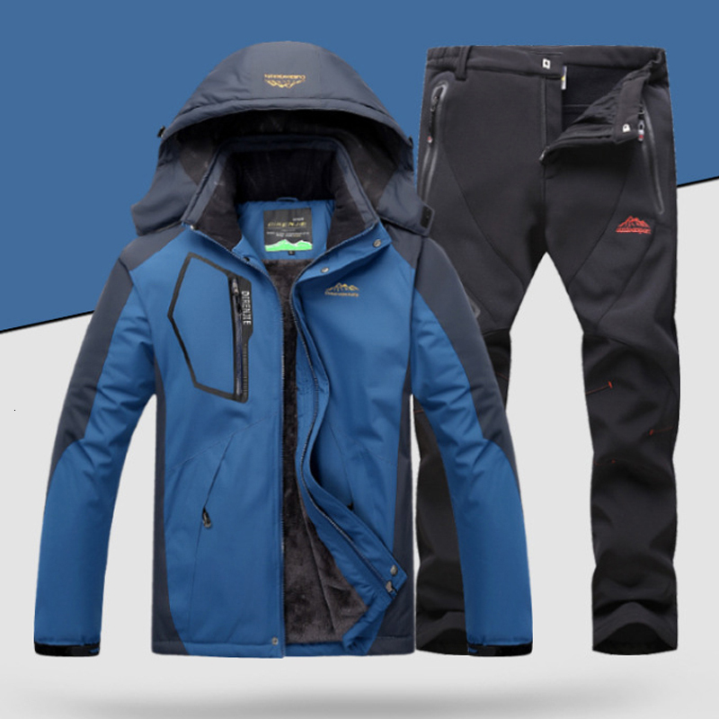 Suit For Windproof Waterproof Warmth Jacket And Pants Snow Clothes Winter Skiing Snowboarding Jackets Men Ski Sets