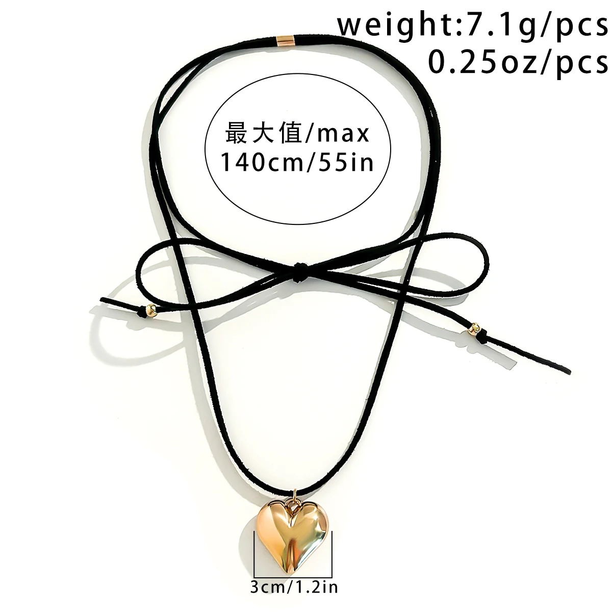 Creative Sweet Cool Love Heart Pendant Necklace for Women Wedding Goth Knotted Bowknot Adjustable Chain Y2K Jewelry Accessories