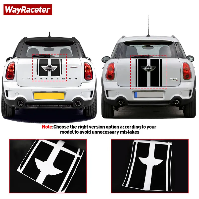 Car Engine Cover Hood Bonnet Trunk Tail Body Decal Side Stripes Sticker For MINI Countryman R60 ALL4 John Cooper Works JCW