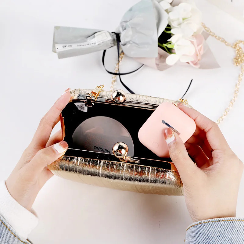 Gold small side pocket suitable for female s cross body wallets and handbags evening clutch womens handbags shoulder bags 241031