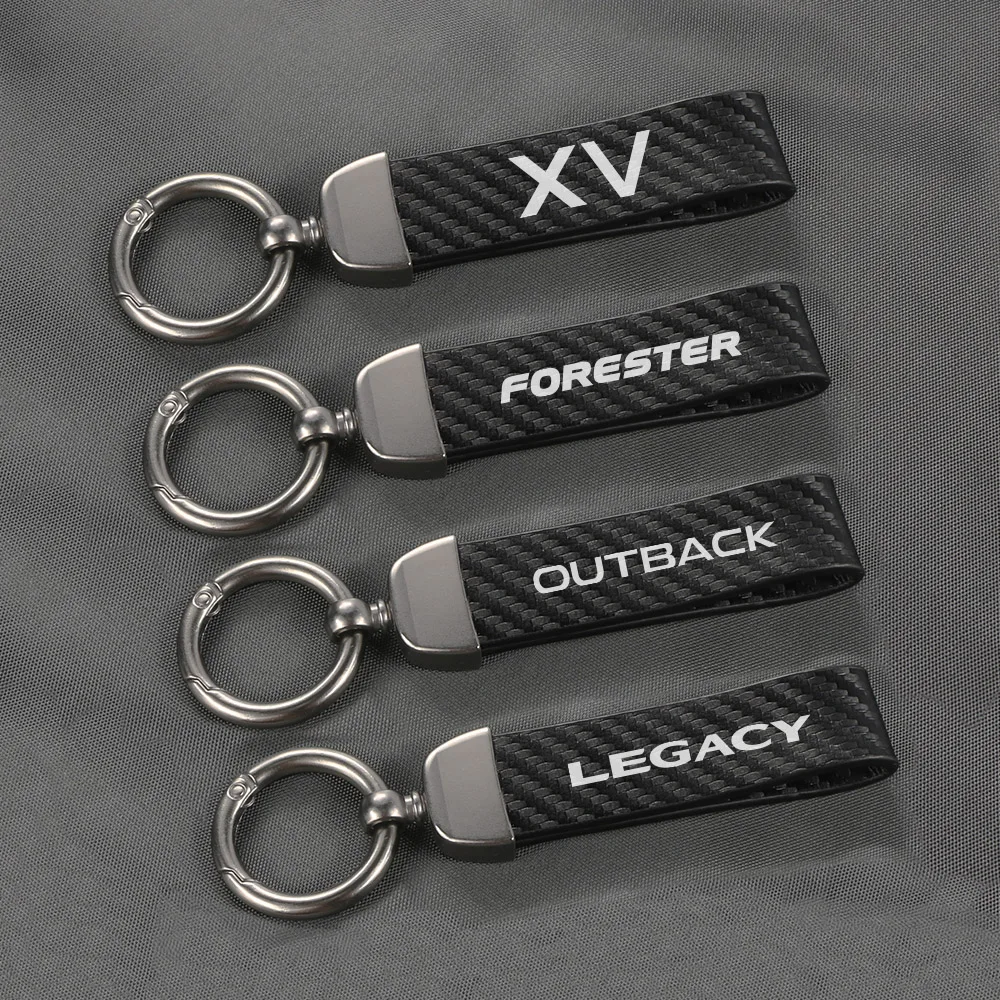 PU Leather Car Keychain Auto Accessories For Subaru Forester XV Outback Legacy Tribeca Levorg BRZ Crosstrek Exiga Ascent