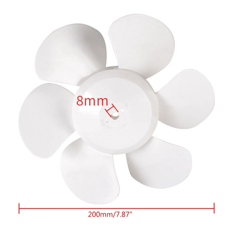 RV Vent Fan Blade White 6" 8" 10" 12" Replacement Fan Blade Round Bore RV Fan Blades for Bathroom Roof Vent Range Hood