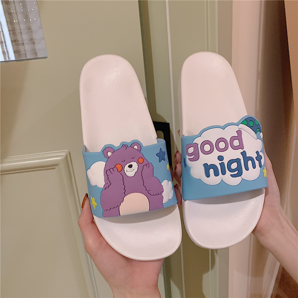 2024 New Slipper Ladies Summer Shoes personality cute cartoon flat slippers indoor street sandals girls beach shower slide